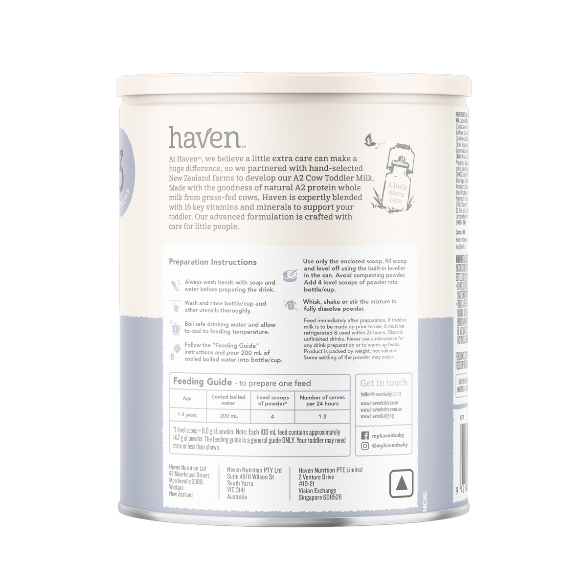 Etapa 3 - Alimento Lácteo de Crecimiento a base de Leche de Vaca A2/A2