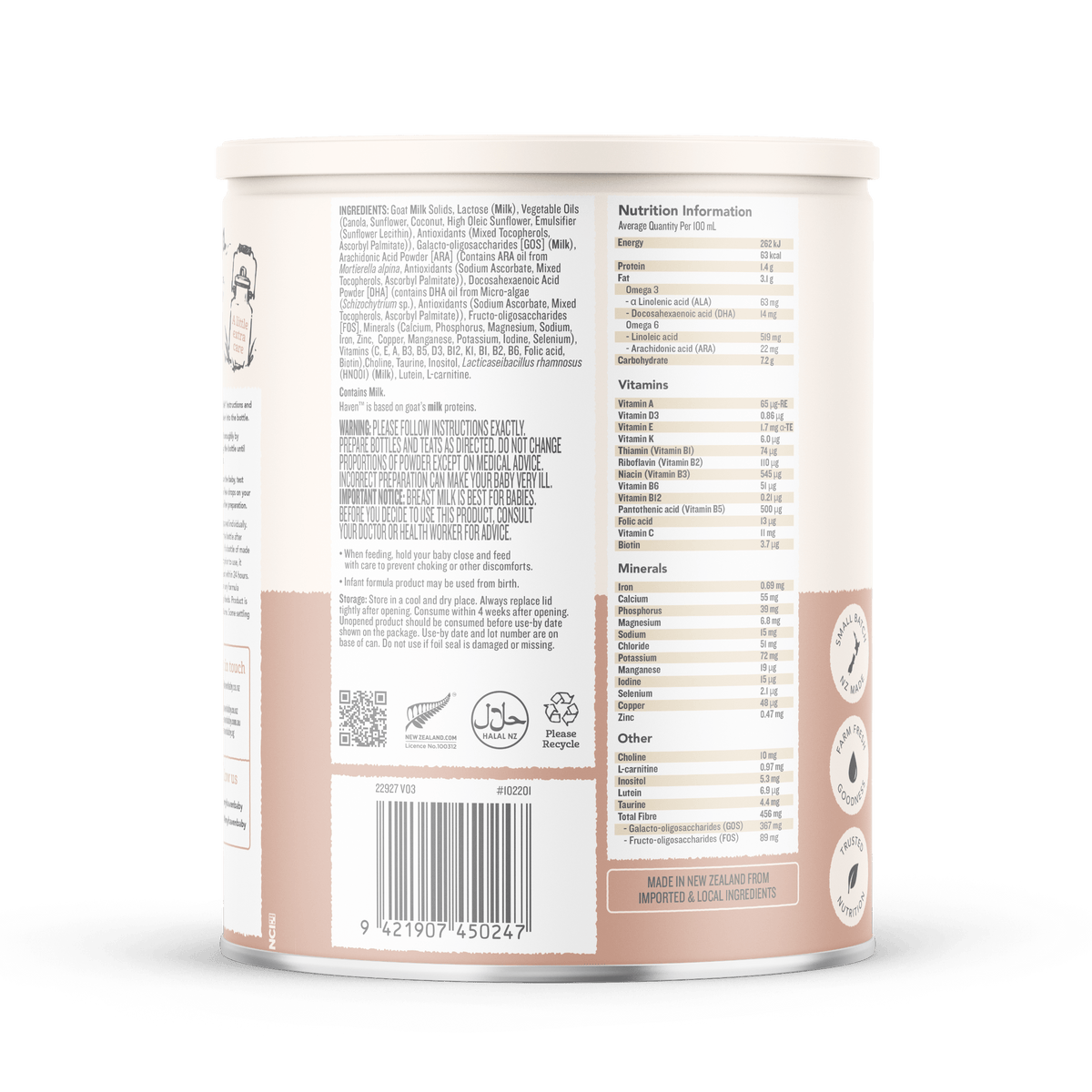 Etapa 1 - Fórmula de Inicio a base de Leche de Cabra